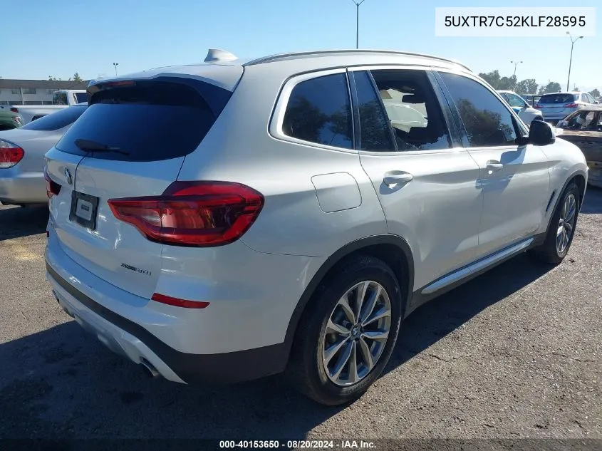 2019 BMW X3 Sdrive30I VIN: 5UXTR7C52KLF28595 Lot: 40153650