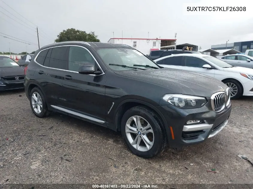 2019 BMW X3 Sdrive30I VIN: 5UXTR7C57KLF26308 Lot: 40167403