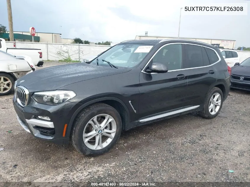 5UXTR7C57KLF26308 2019 BMW X3 Sdrive30I