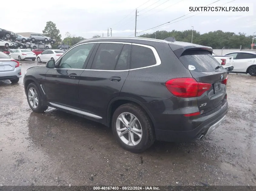 2019 BMW X3 Sdrive30I VIN: 5UXTR7C57KLF26308 Lot: 40167403