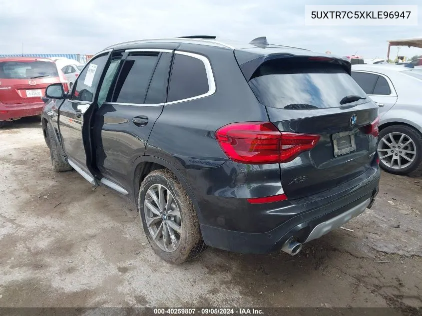 5UXTR7C5XKLE96947 2019 BMW X3 Sdrive30I