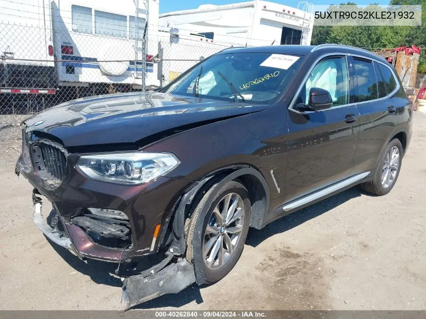 2019 BMW X3 xDrive30I VIN: 5UXTR9C52KLE21932 Lot: 40262840