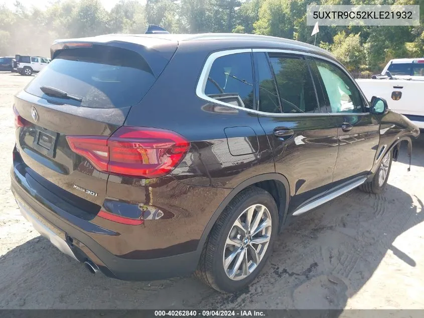 2019 BMW X3 xDrive30I VIN: 5UXTR9C52KLE21932 Lot: 40262840