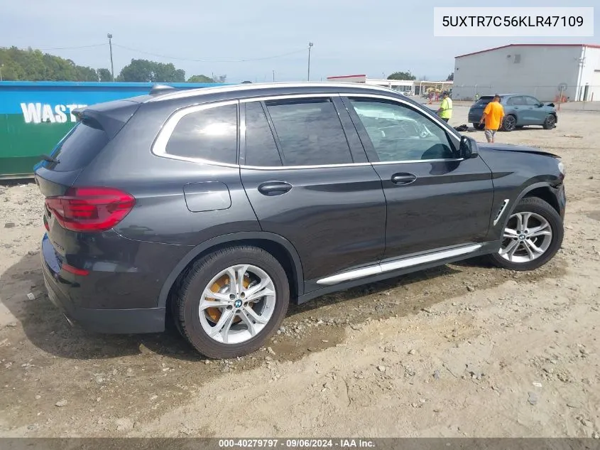 2019 BMW X3 Sdrive30I VIN: 5UXTR7C56KLR47109 Lot: 40279797