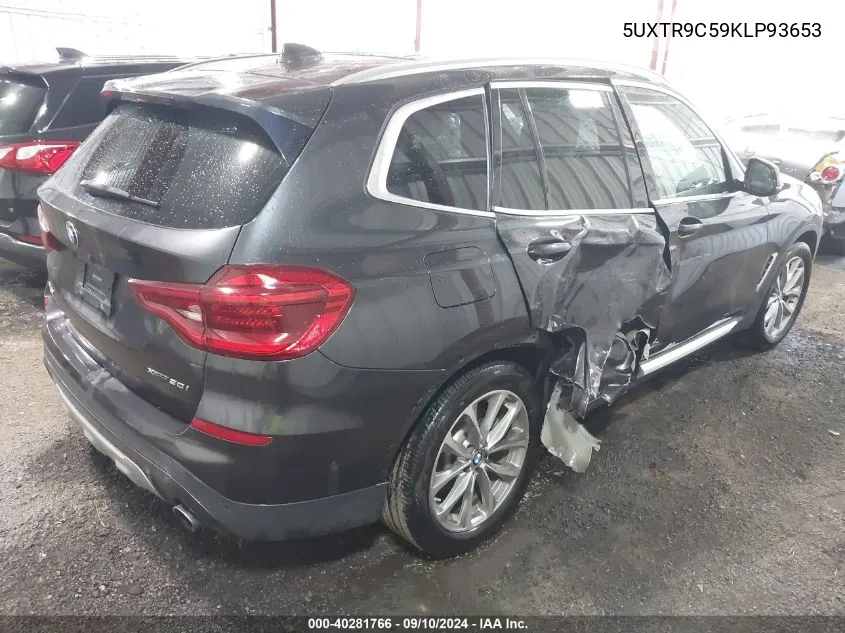 2019 BMW X3 xDrive30I VIN: 5UXTR9C59KLP93653 Lot: 40281766