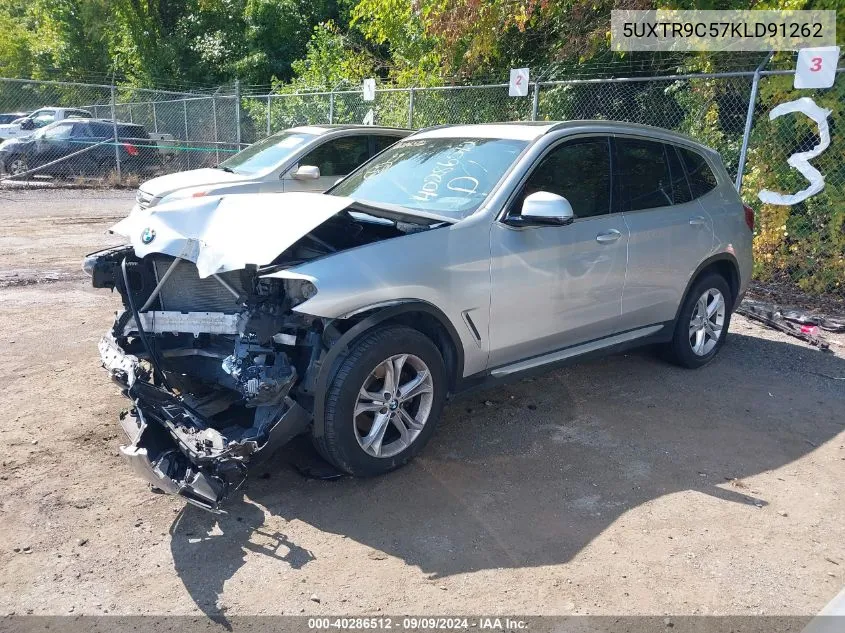 2019 BMW X3 xDrive30I VIN: 5UXTR9C57KLD91262 Lot: 40286512