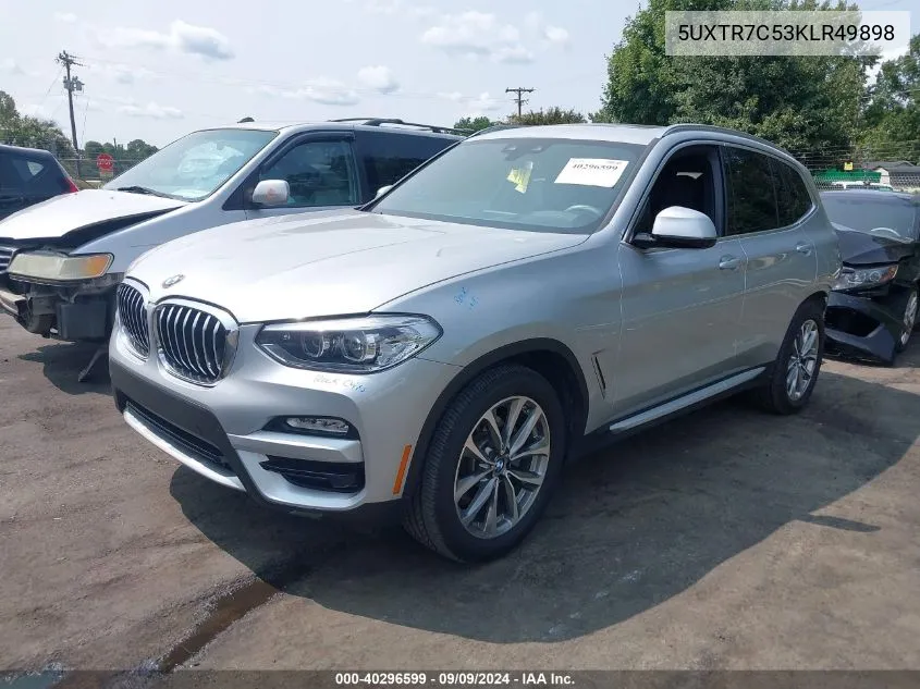 5UXTR7C53KLR49898 2019 BMW X3 Sdrive30I