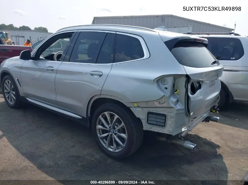 2019 BMW X3 Sdrive30I VIN: 5UXTR7C53KLR49898 Lot: 40296599