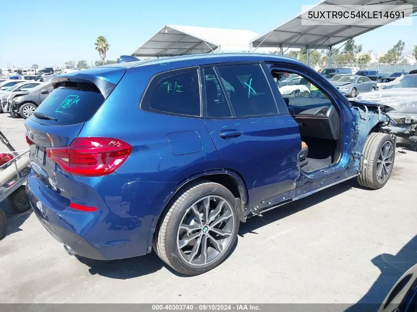 2019 BMW X3 xDrive30I VIN: 5UXTR9C54KLE14691 Lot: 40303740