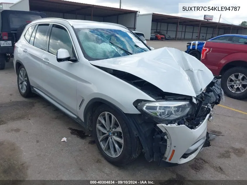 2019 BMW X3 Sdrive30I VIN: 5UXTR7C54KLE94787 Lot: 40304834