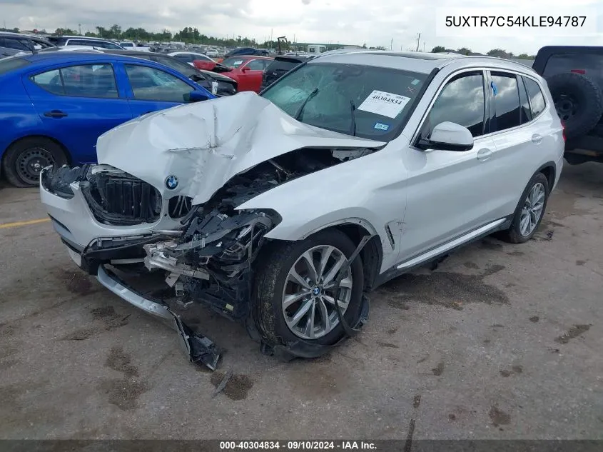 5UXTR7C54KLE94787 2019 BMW X3 Sdrive30I