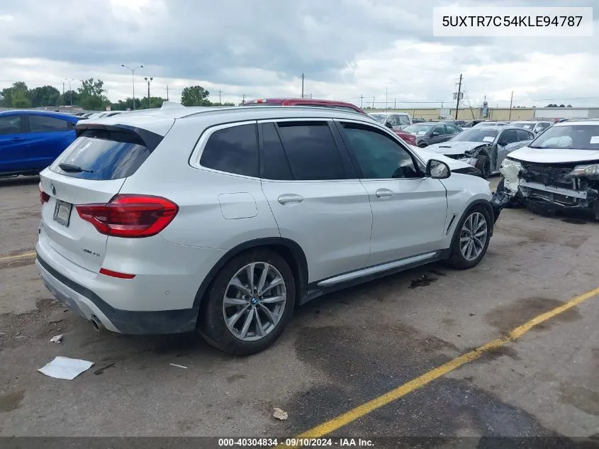 5UXTR7C54KLE94787 2019 BMW X3 Sdrive30I