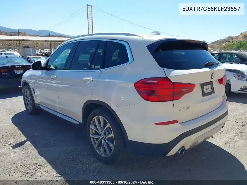 5UXTR7C56KLF23657 2019 BMW X3 Sdrive30I