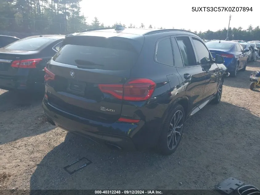 5UXTS3C57K0Z07894 2019 BMW X3 M40I