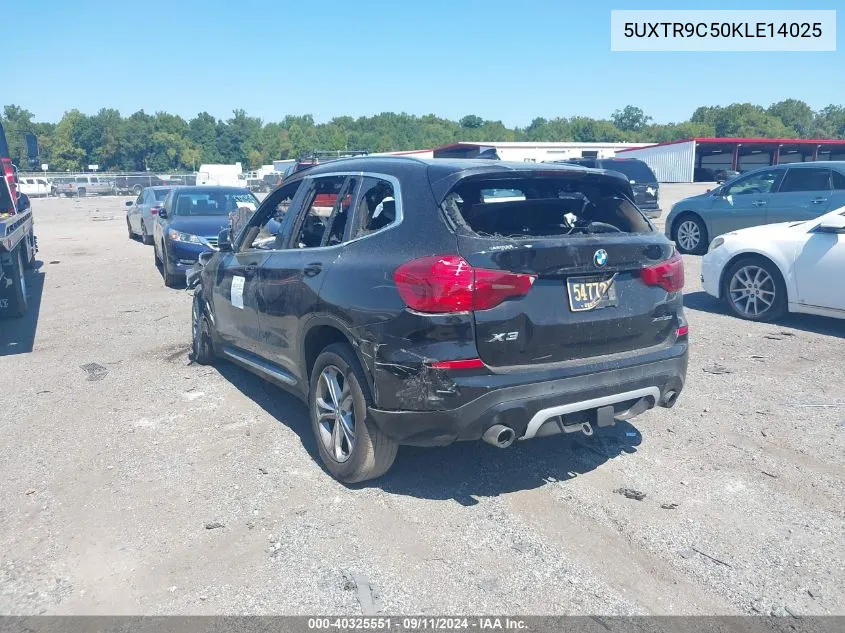 2019 BMW X3 xDrive30I VIN: 5UXTR9C50KLE14025 Lot: 40325551