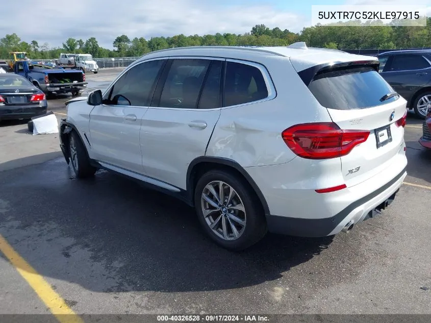 2019 BMW X3 Sdrive30I VIN: 5UXTR7C52KLE97915 Lot: 40326528