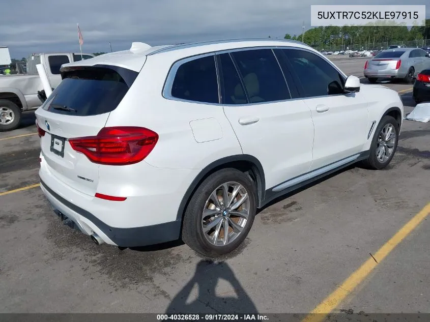 5UXTR7C52KLE97915 2019 BMW X3 Sdrive30I