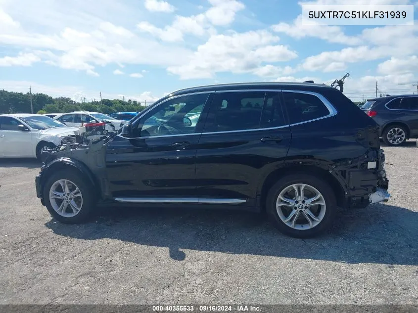 5UXTR7C51KLF31939 2019 BMW X3 Sdrive30I