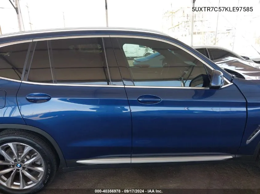 2019 BMW X3 Sdrive30I VIN: 5UXTR7C57KLE97585 Lot: 40356978