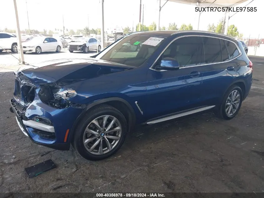 2019 BMW X3 Sdrive30I VIN: 5UXTR7C57KLE97585 Lot: 40356978