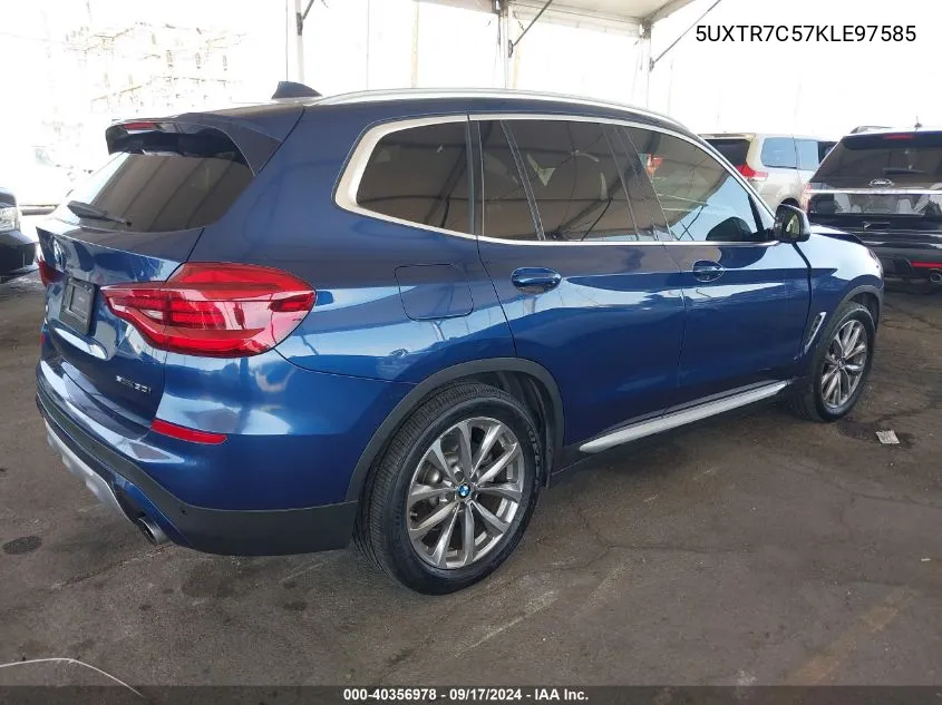 2019 BMW X3 Sdrive30I VIN: 5UXTR7C57KLE97585 Lot: 40356978