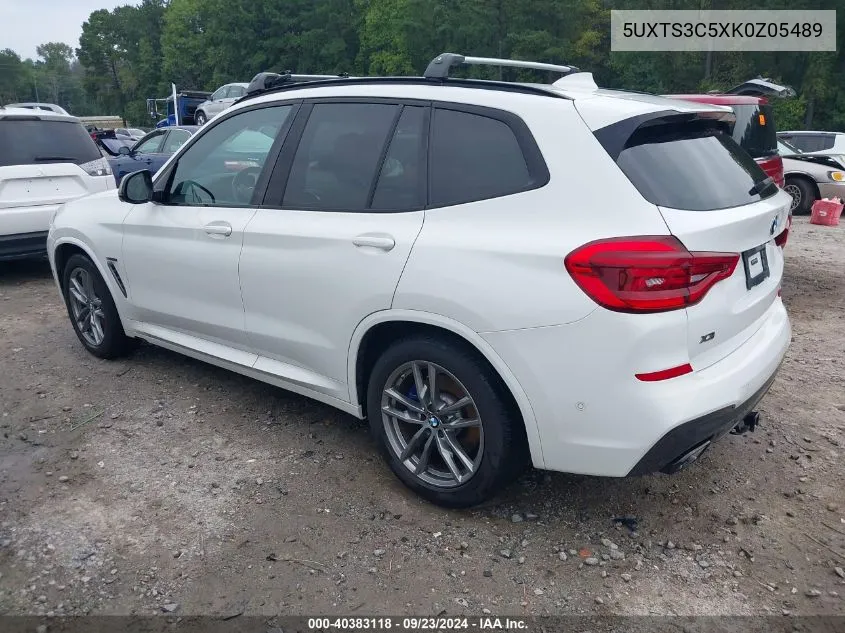 2019 BMW X3 M40I VIN: 5UXTS3C5XK0Z05489 Lot: 40383118