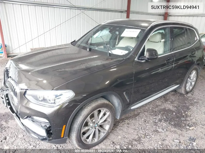 2019 BMW X3 xDrive30I VIN: 5UXTR9C59KLD94941 Lot: 40384851