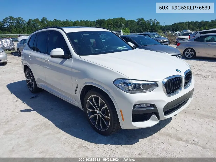 2019 BMW X3 xDrive30I VIN: 5UXTR9C53KLP76539 Lot: 40385833