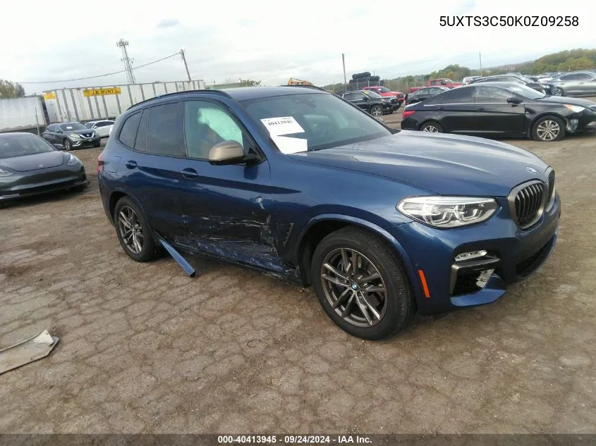 5UXTS3C50K0Z09258 2019 BMW X3 M40I