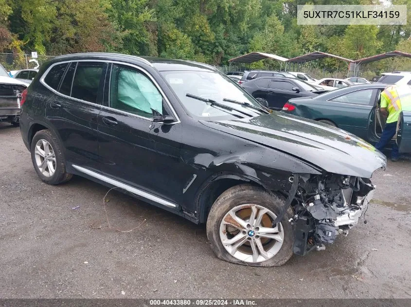 2019 BMW X3 Sdrive30I VIN: 5UXTR7C51KLF34159 Lot: 40433880