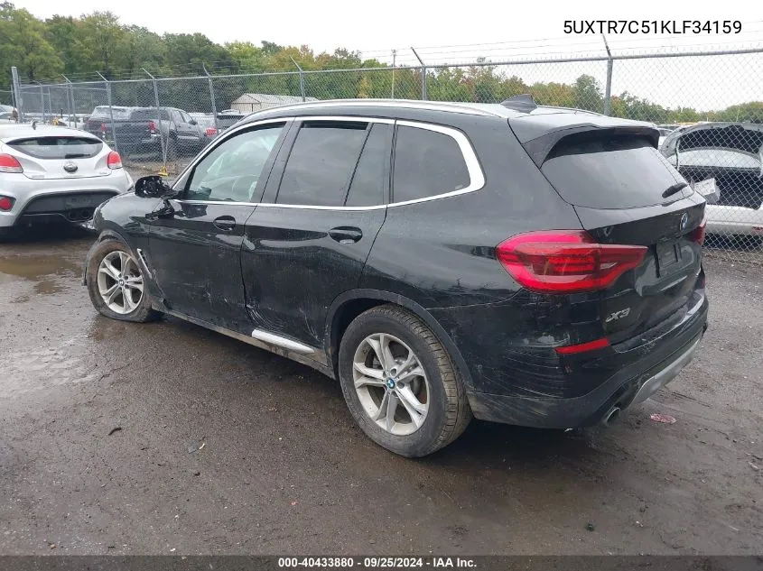 5UXTR7C51KLF34159 2019 BMW X3 Sdrive30I