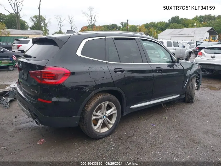 2019 BMW X3 Sdrive30I VIN: 5UXTR7C51KLF34159 Lot: 40433880