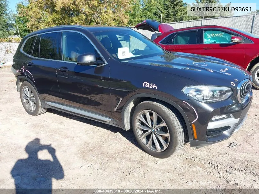 2019 BMW X3 xDrive30I VIN: 5UXTR9C57KLD93691 Lot: 40439318