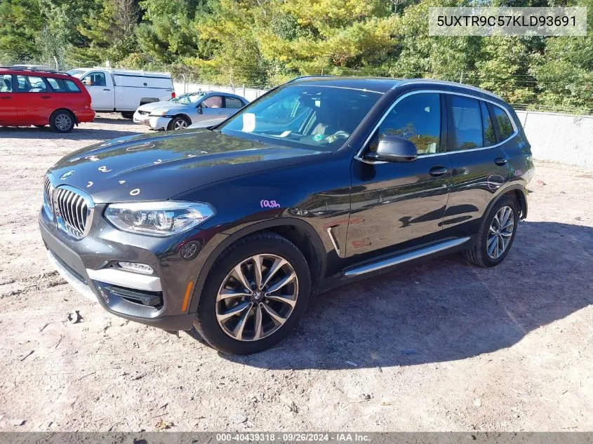 2019 BMW X3 xDrive30I VIN: 5UXTR9C57KLD93691 Lot: 40439318