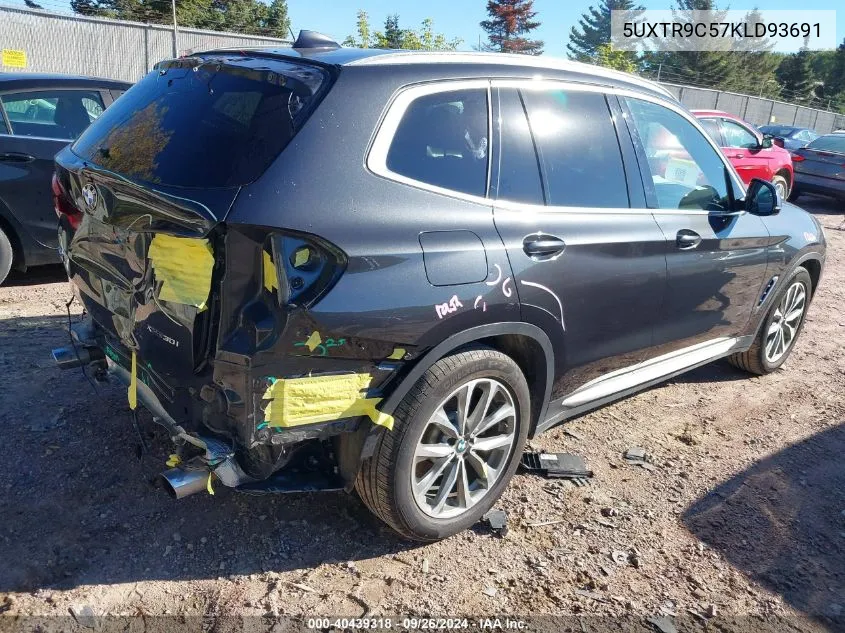 2019 BMW X3 xDrive30I VIN: 5UXTR9C57KLD93691 Lot: 40439318