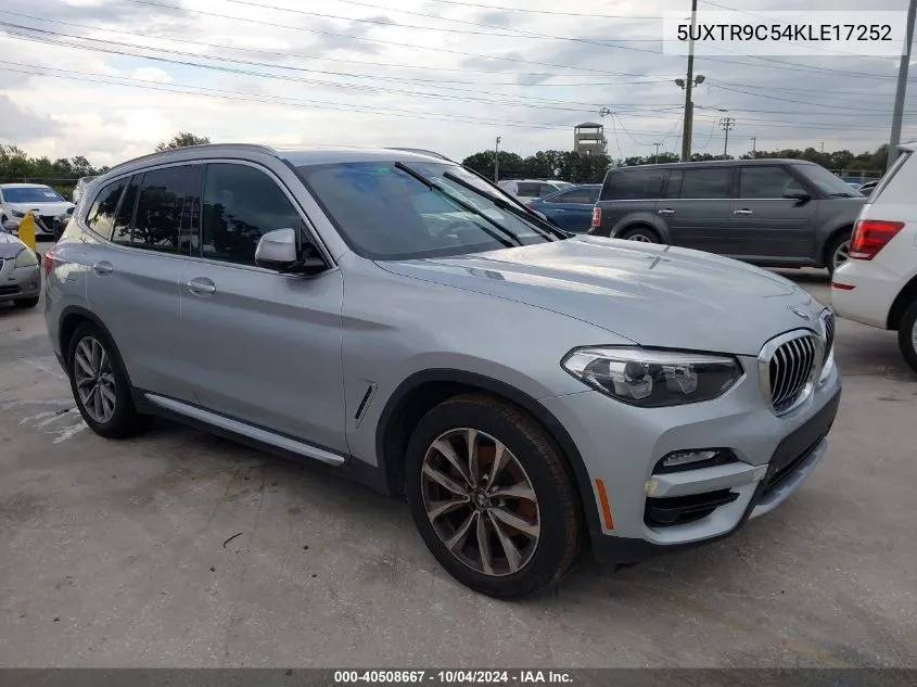 5UXTR9C54KLE17252 2019 BMW X3 xDrive30I