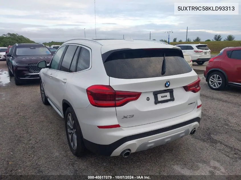 2019 BMW X3 xDrive30I VIN: 5UXTR9C58KLD93313 Lot: 40517079