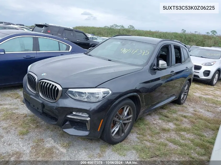 2019 BMW X3 M40I VIN: 5UXTS3C53K0Z06225 Lot: 40517375