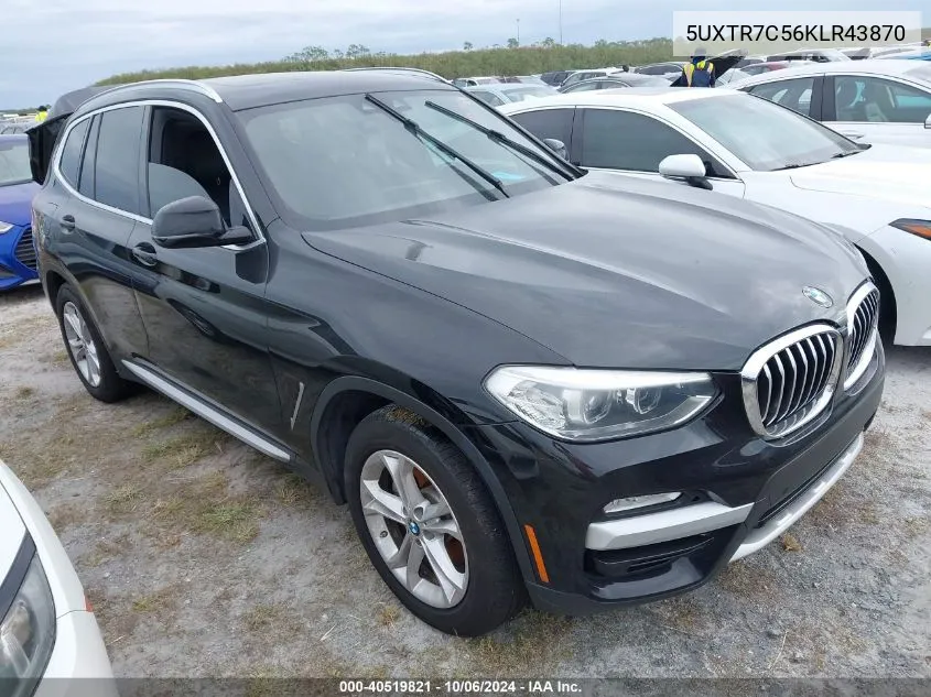 2019 BMW X3 Sdrive30I VIN: 5UXTR7C56KLR43870 Lot: 40519821