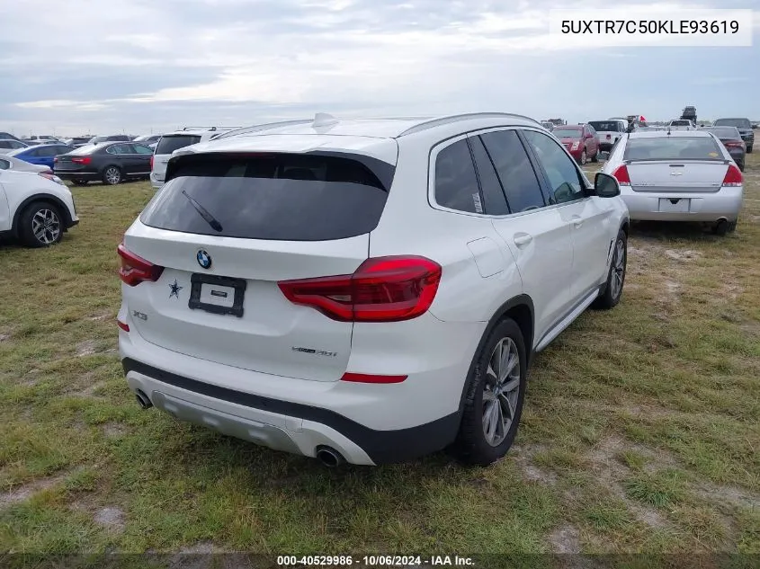 2019 BMW X3 Sdrive30I VIN: 5UXTR7C50KLE93619 Lot: 40529986