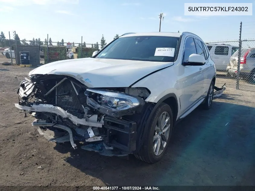 5UXTR7C57KLF24302 2019 BMW X3 Sdrive30I