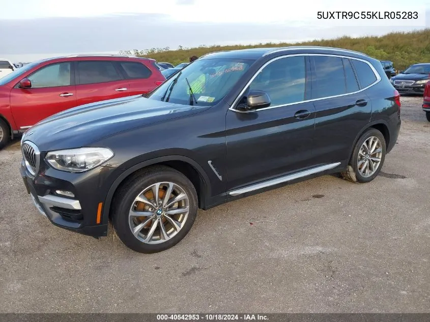 2019 BMW X3 xDrive30I VIN: 5UXTR9C55KLR05283 Lot: 40542953