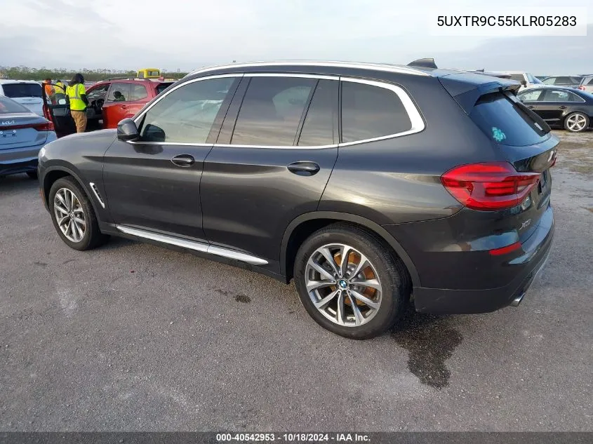 2019 BMW X3 xDrive30I VIN: 5UXTR9C55KLR05283 Lot: 40542953