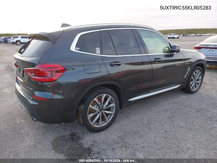 2019 BMW X3 xDrive30I VIN: 5UXTR9C55KLR05283 Lot: 40542953