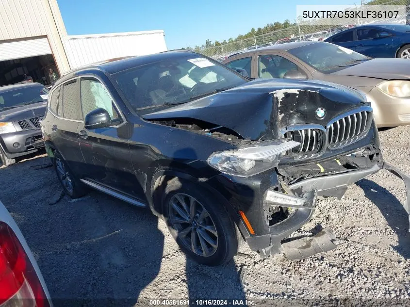 2019 BMW X3 Sdrive30I VIN: 5UXTR7C53KLF36107 Lot: 40581691