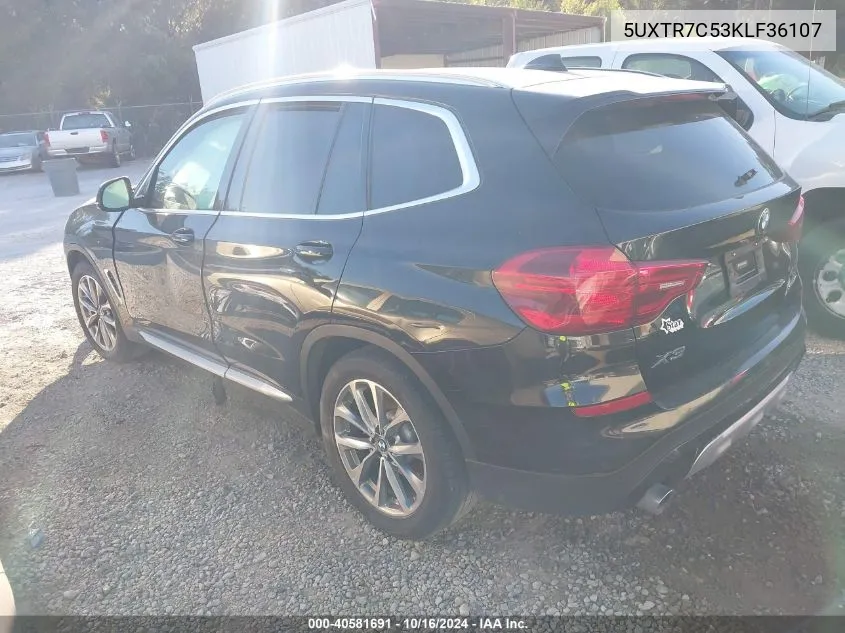 5UXTR7C53KLF36107 2019 BMW X3 Sdrive30I