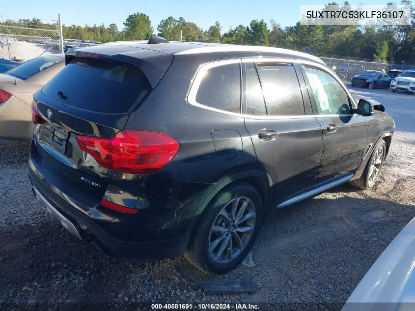 2019 BMW X3 Sdrive30I VIN: 5UXTR7C53KLF36107 Lot: 40581691