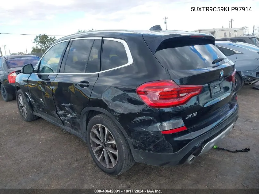 2019 BMW X3 xDrive30I VIN: 5UXTR9C59KLP97914 Lot: 40642891