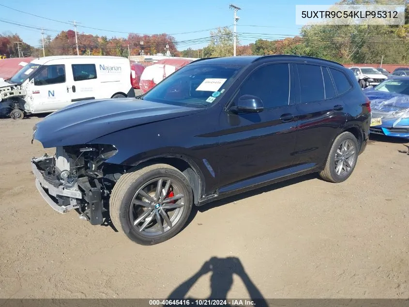 2019 BMW X3 xDrive30I VIN: 5UXTR9C54KLP95312 Lot: 40645416