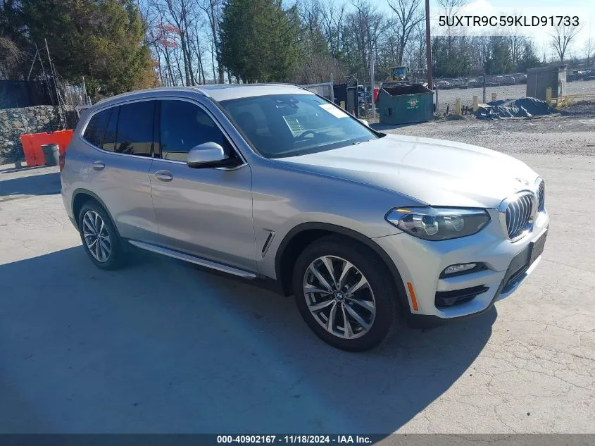 2019 BMW X3 xDrive30I VIN: 5UXTR9C59KLD91733 Lot: 40902167